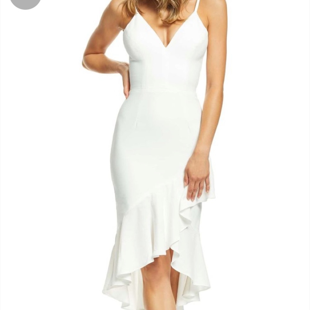 Wendy High/Low Ruffle Cocktail Dress